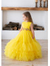 Yellow Tulle Cupcake Flower Girl Dress